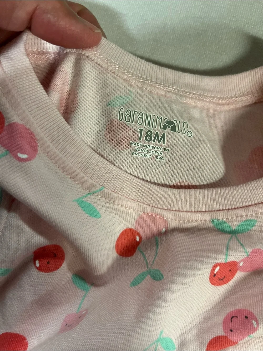 Garanimals 18M Cherry Print Dress Baby Girl Pink Kawaii Cherrycore